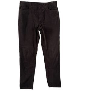 J. McLaughlin Women’s Brown Velvet Stretch Mid Rise Straight Leg Pants Size 10
